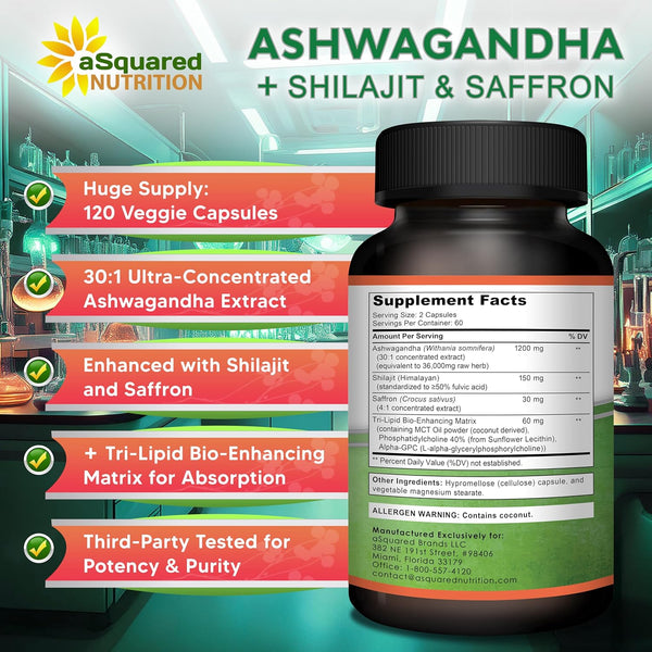Ashwagandha with Shilajit & Saffron