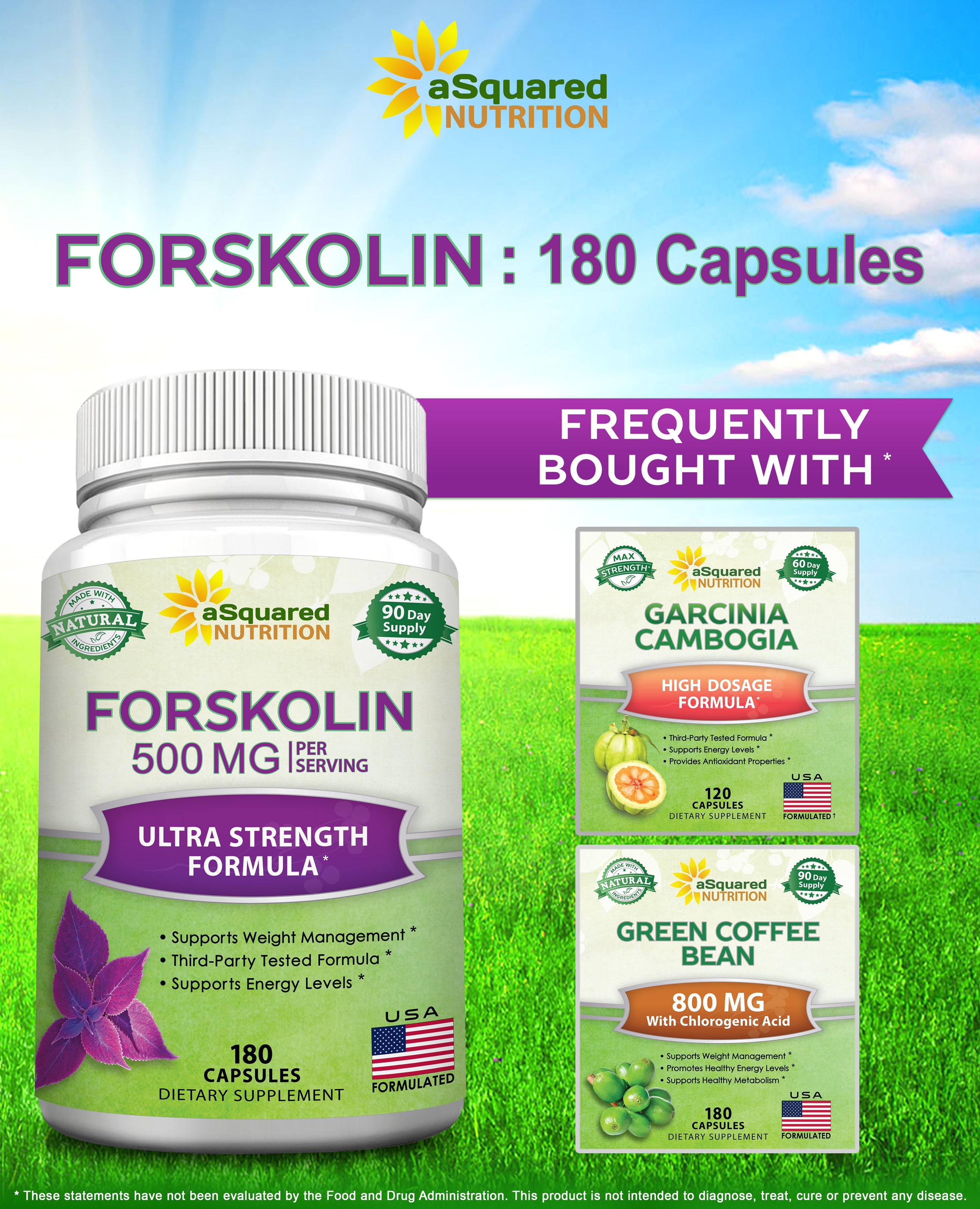 Forskolin (180 Capsules) - aSquared Brands Forskolin (180 Capsules) - aSquared Brands