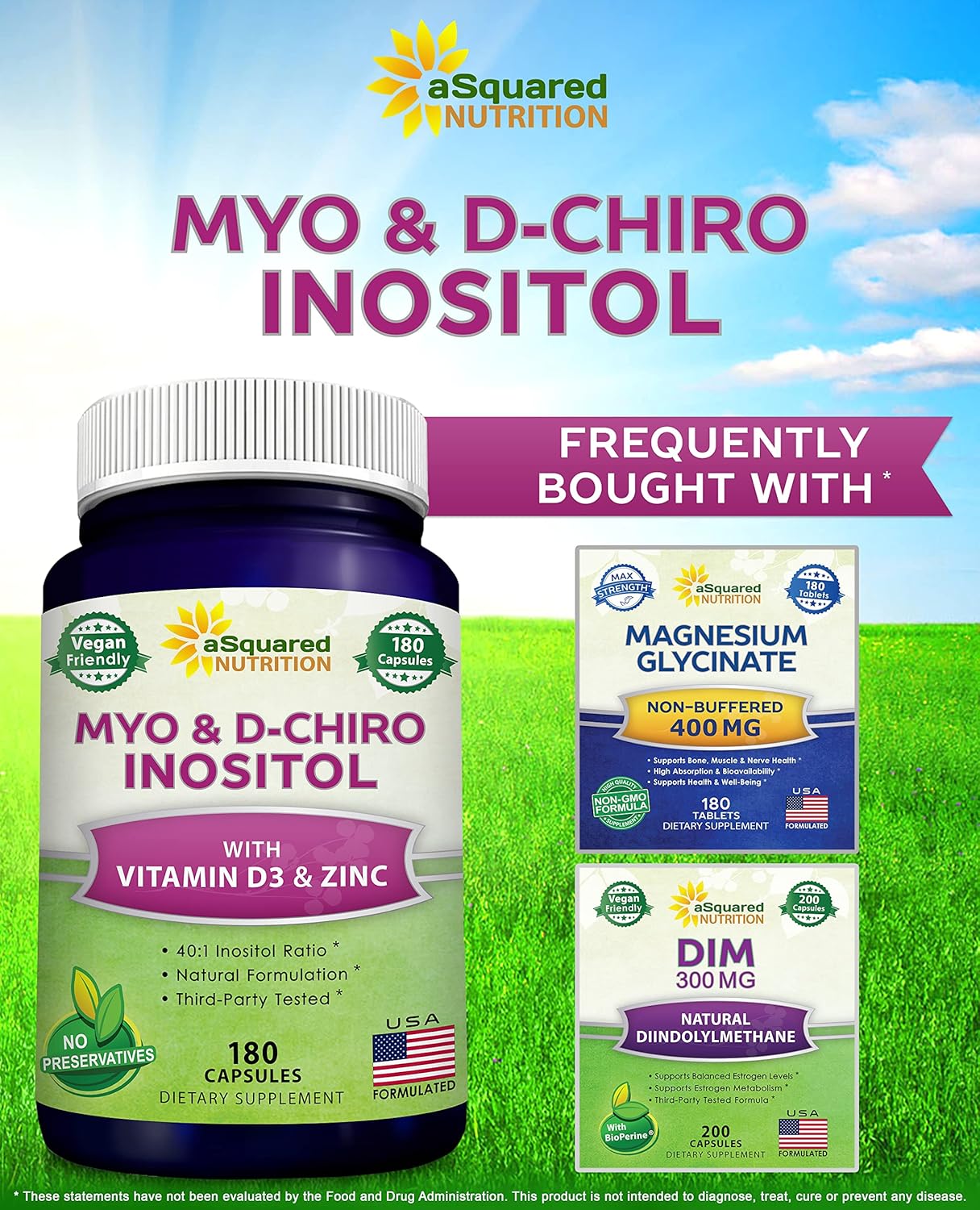 Myo-Inositol & D-Chiro Inositol - aSquared Brands