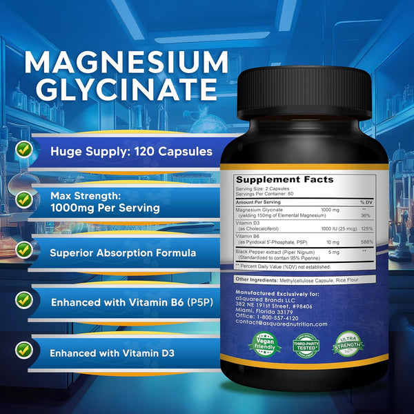 Magnesium Glycinate with Vitamin D3 & B6