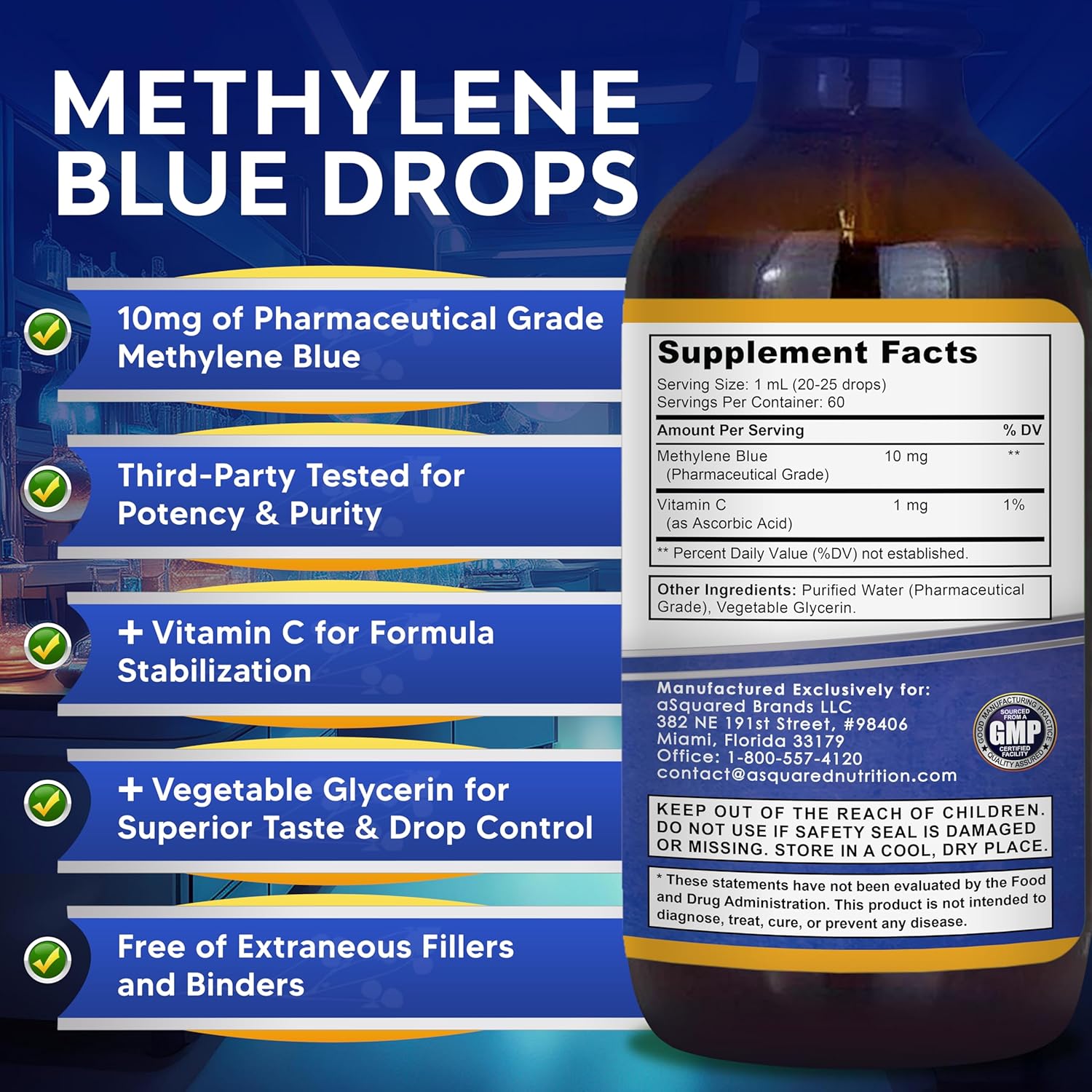 Methylene Blue Drops aSquared Brands